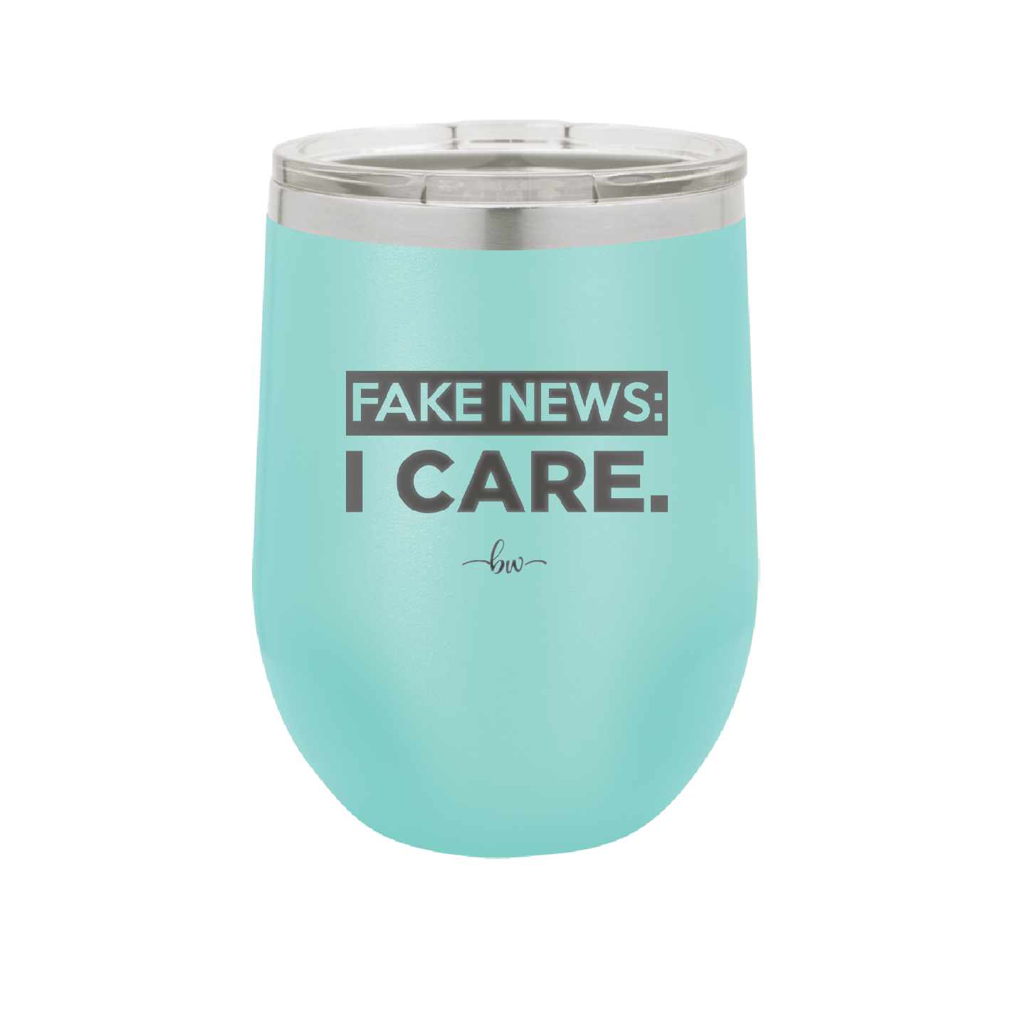 Fake News I Care - Laser Engraved Stainless Steel Drinkware - 2449 -