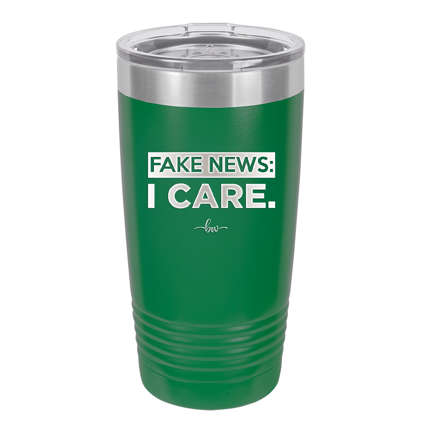 Fake News I Care - Laser Engraved Stainless Steel Drinkware - 2449 -