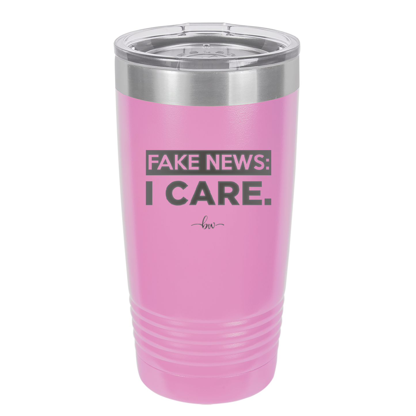 Fake News I Care - Laser Engraved Stainless Steel Drinkware - 2449 -