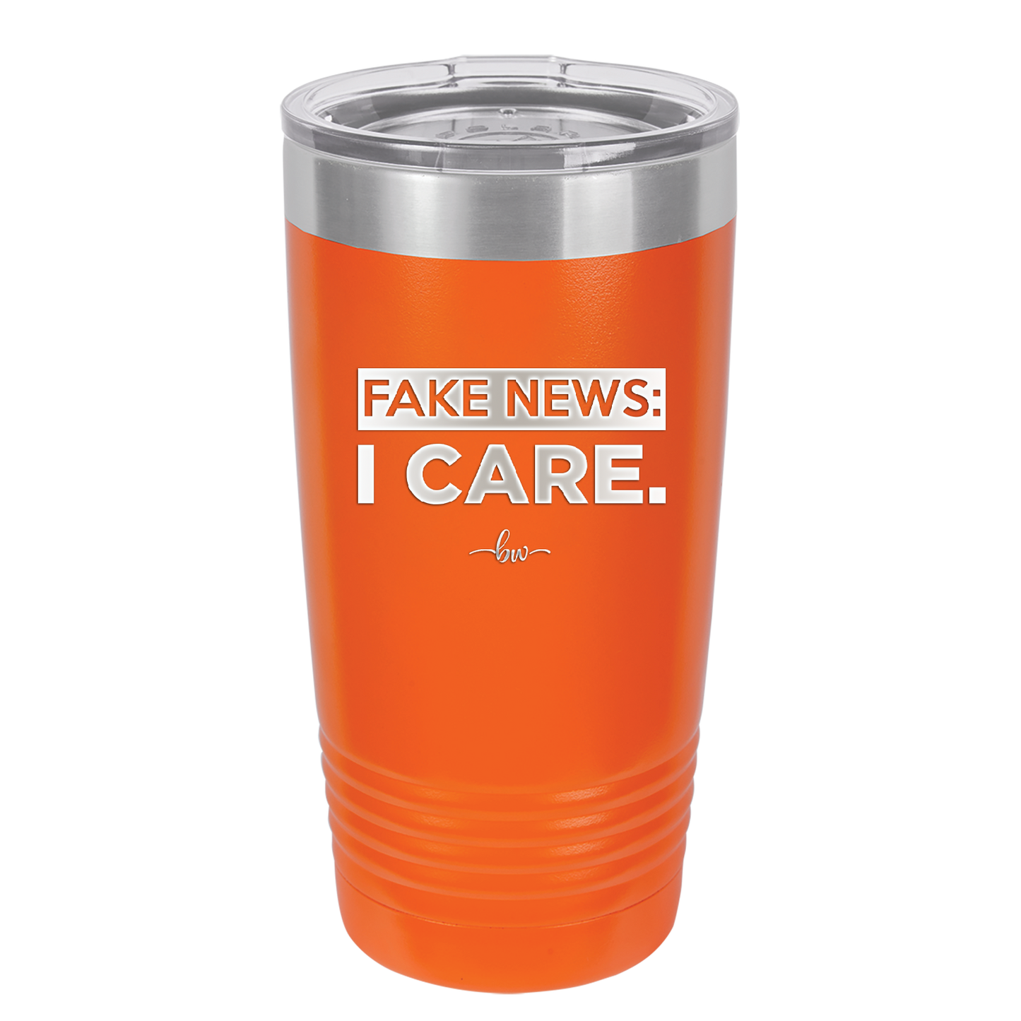 Fake News I Care - Laser Engraved Stainless Steel Drinkware - 2449 -