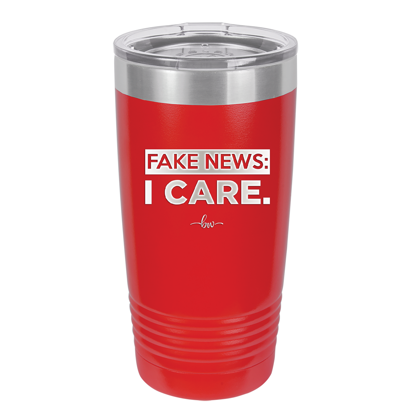 Fake News I Care - Laser Engraved Stainless Steel Drinkware - 2449 -