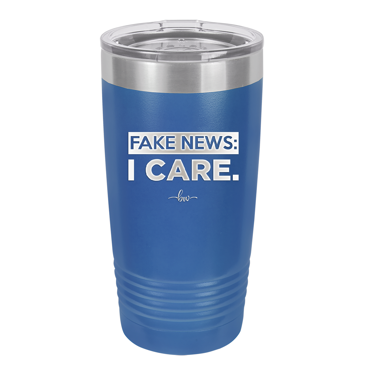 Fake News I Care - Laser Engraved Stainless Steel Drinkware - 2449 -