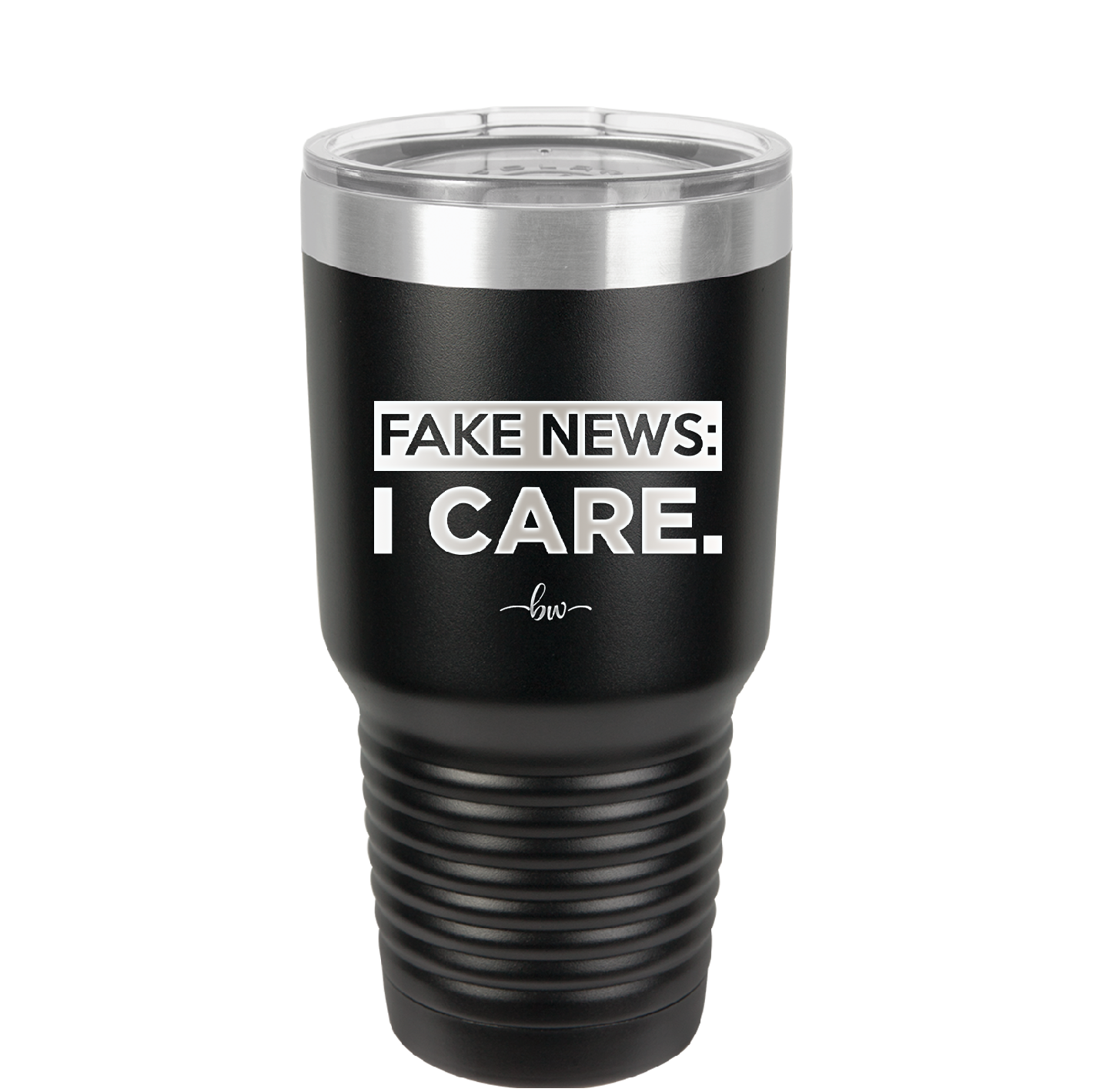 Fake News I Care - Laser Engraved Stainless Steel Drinkware - 2449 -