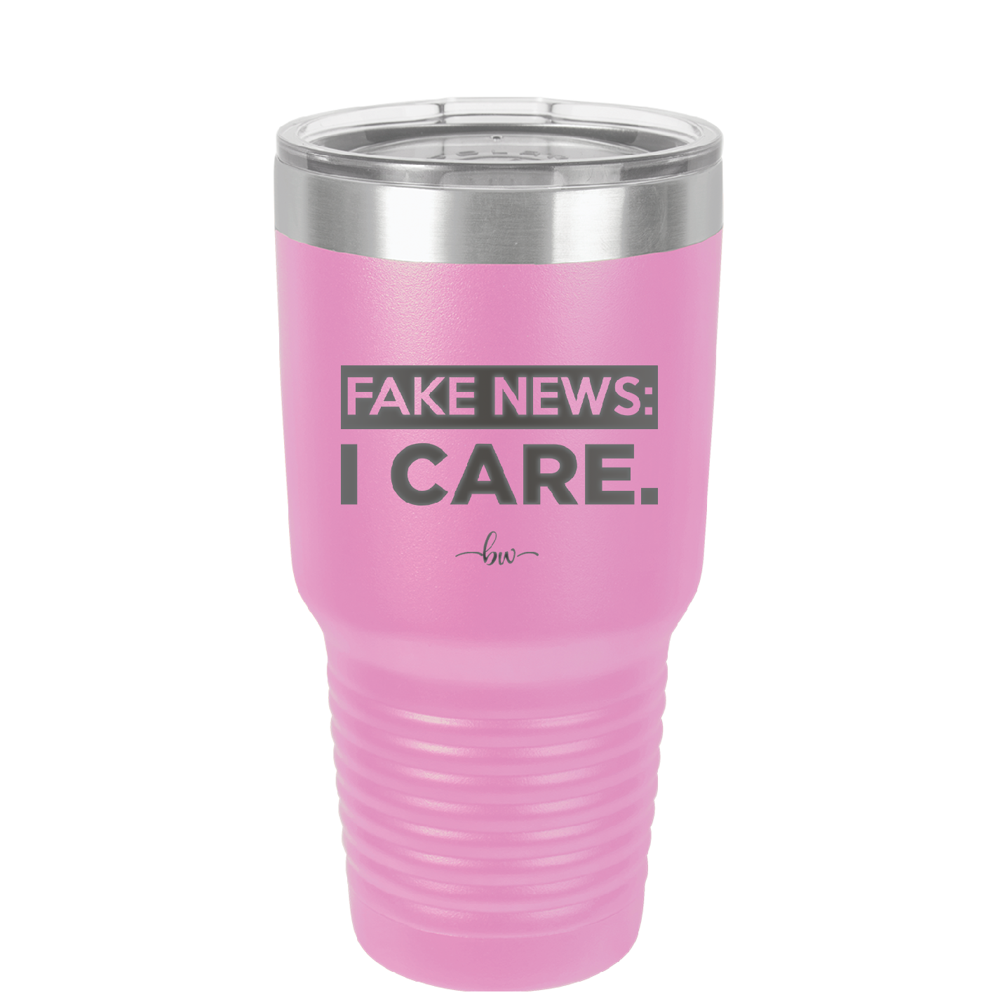 Fake News I Care - Laser Engraved Stainless Steel Drinkware - 2449 -