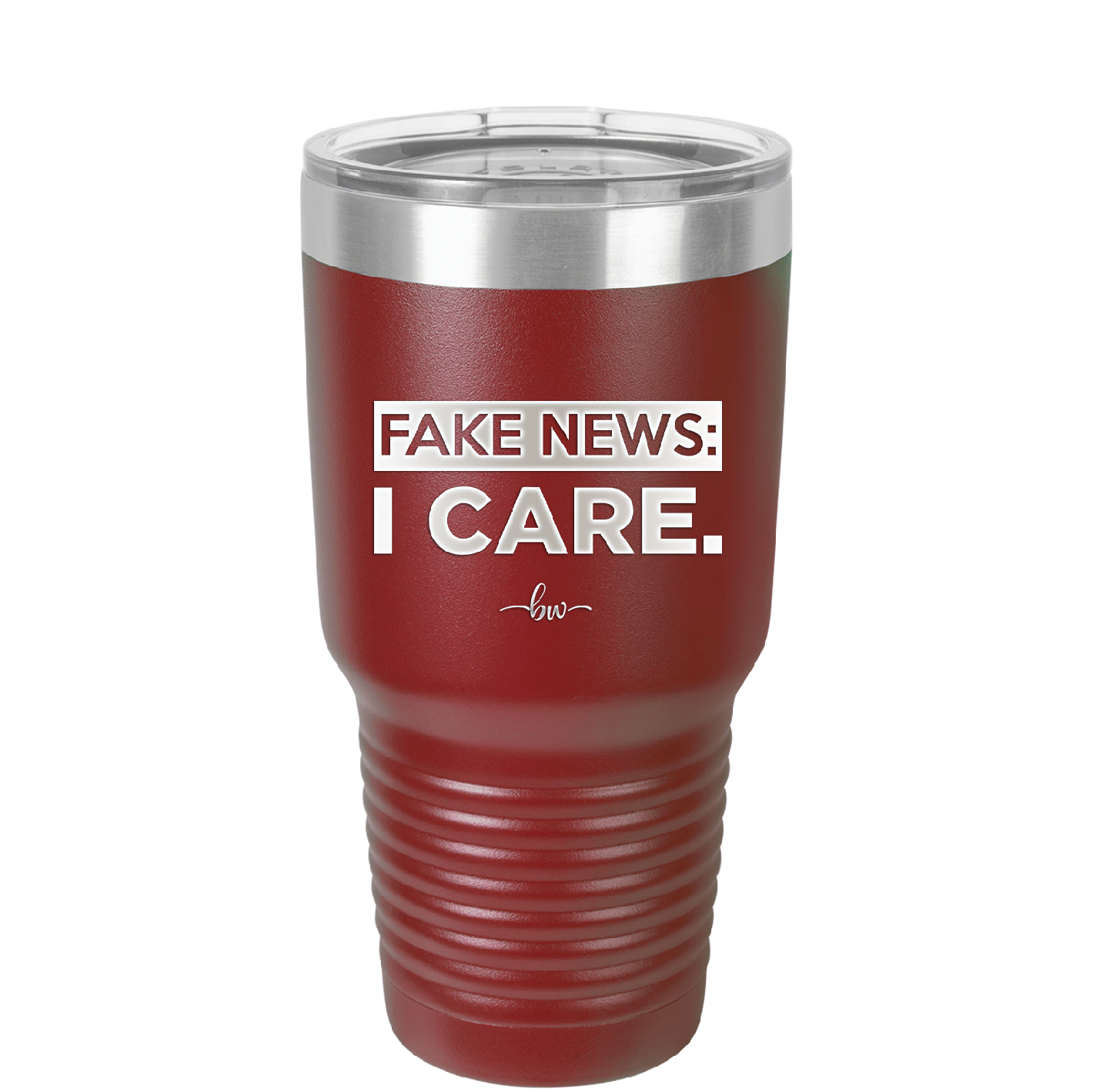 Fake News I Care - Laser Engraved Stainless Steel Drinkware - 2449 -