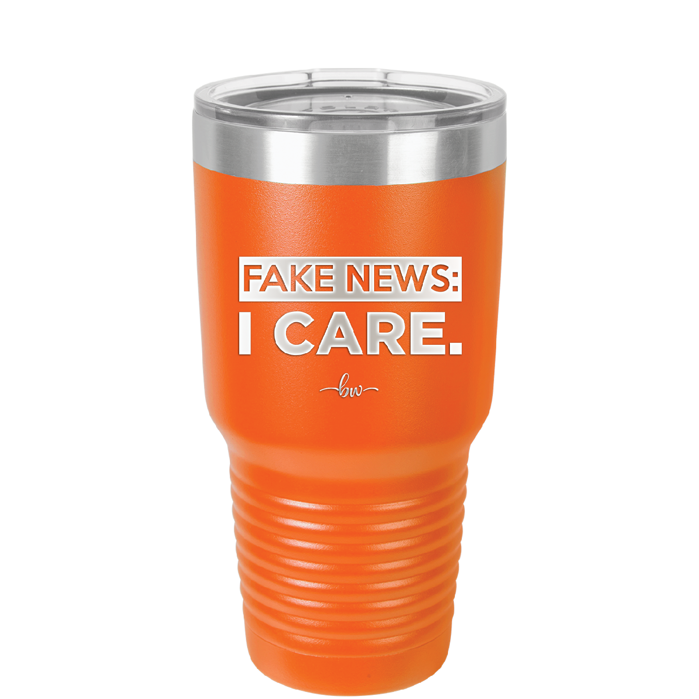 Fake News I Care - Laser Engraved Stainless Steel Drinkware - 2449 -