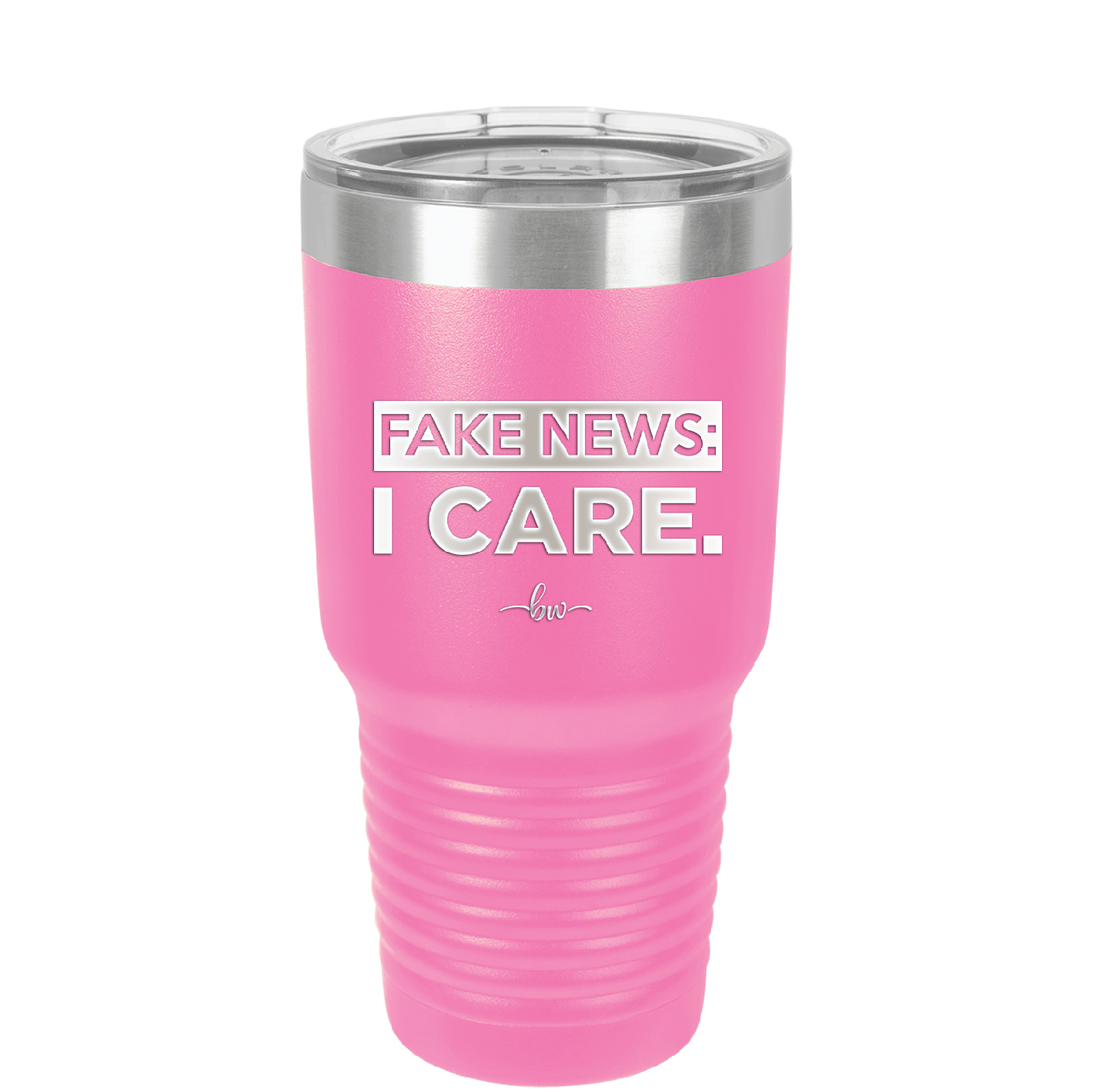 Fake News I Care - Laser Engraved Stainless Steel Drinkware - 2449 -