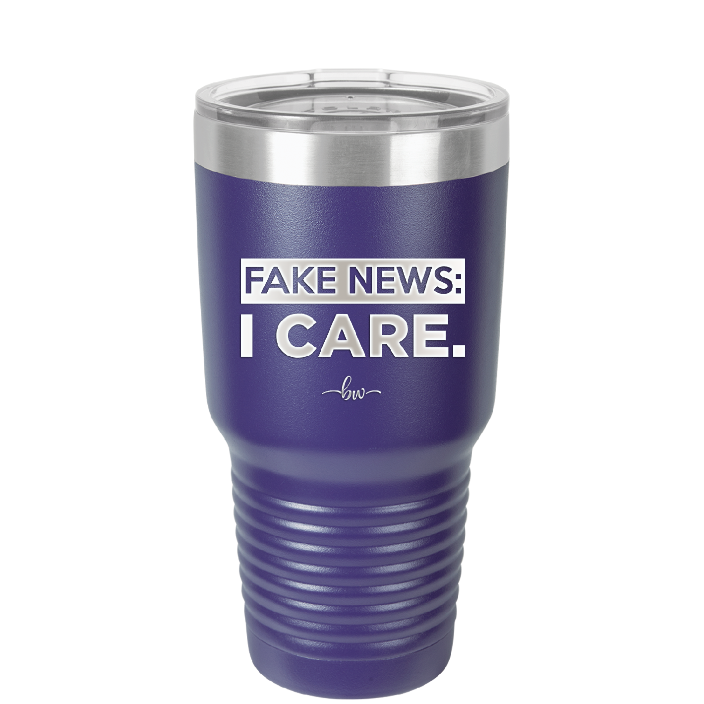 Fake News I Care - Laser Engraved Stainless Steel Drinkware - 2449 -