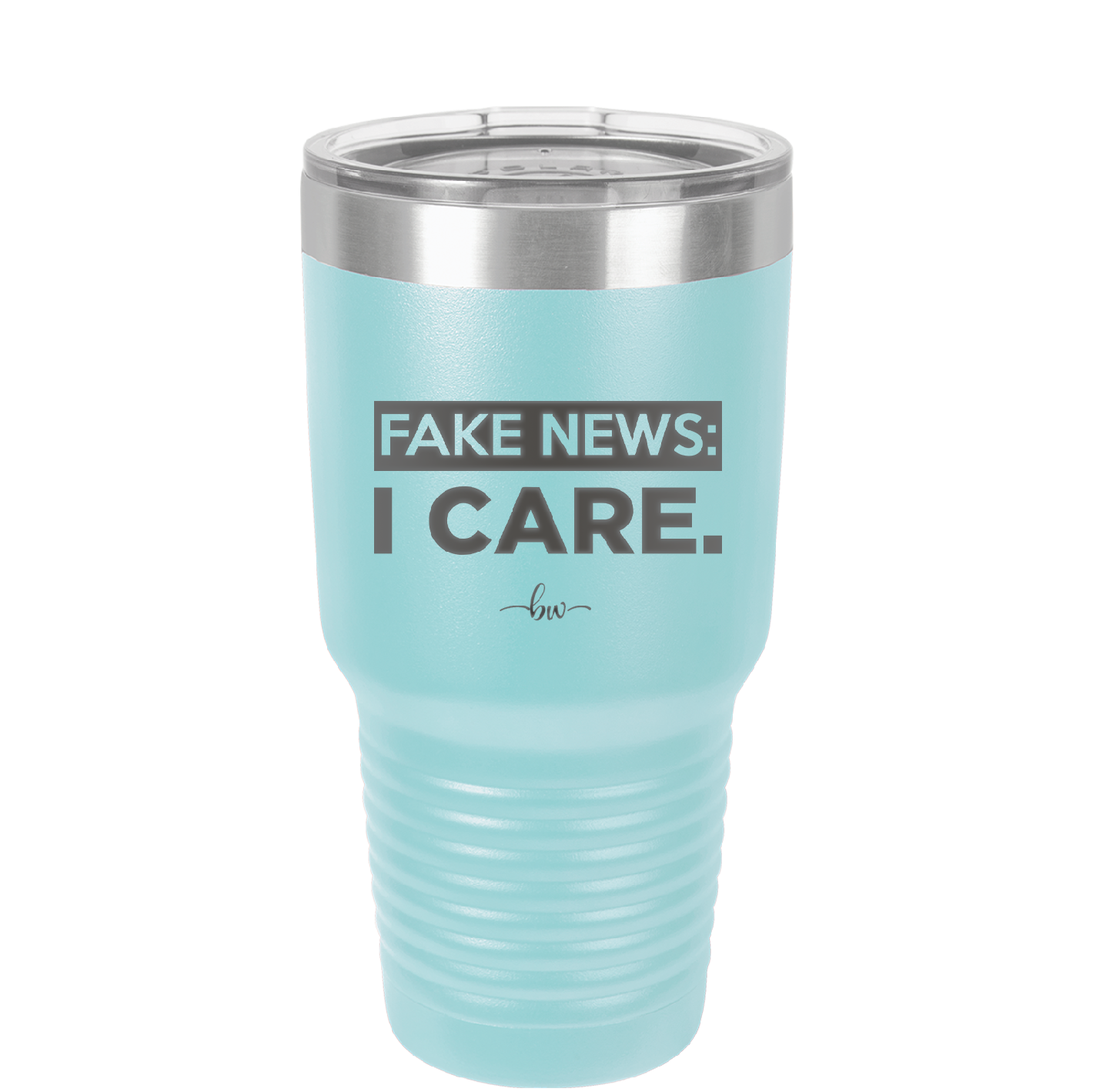 Fake News I Care - Laser Engraved Stainless Steel Drinkware - 2449 -