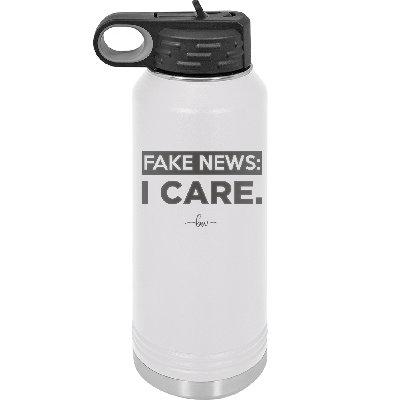 Fake News I Care - Laser Engraved Stainless Steel Drinkware - 2449 -