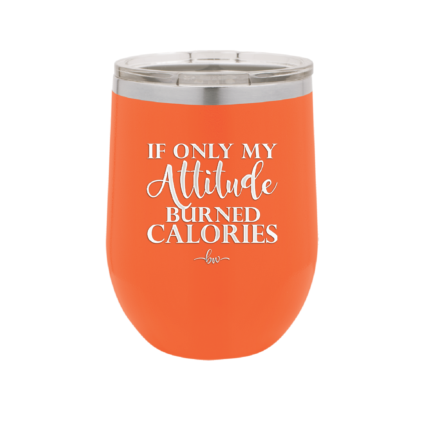 If Only My Attitude Burned Calories - Laser Engraved Stainless Steel Drinkware - 2490 -