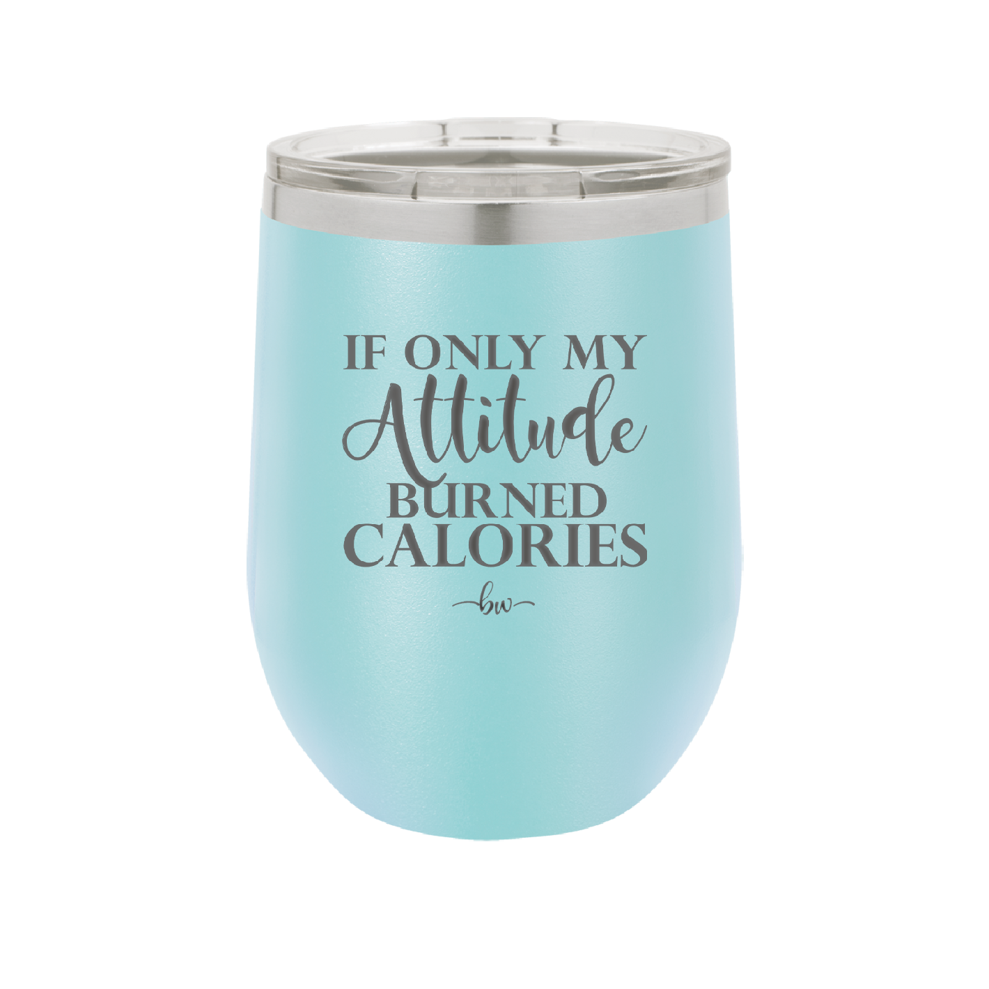 If Only My Attitude Burned Calories - Laser Engraved Stainless Steel Drinkware - 2490 -