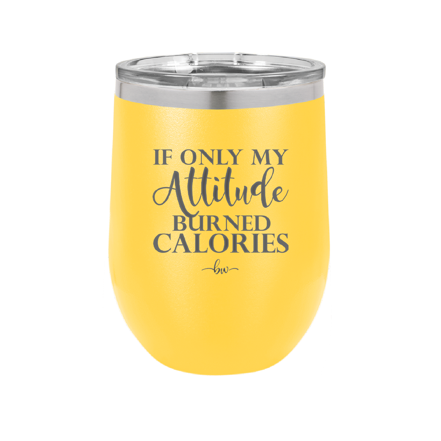 If Only My Attitude Burned Calories - Laser Engraved Stainless Steel Drinkware - 2490 -