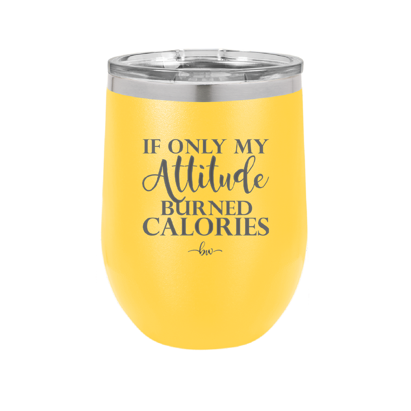 If Only My Attitude Burned Calories - Laser Engraved Stainless Steel Drinkware - 2490 -