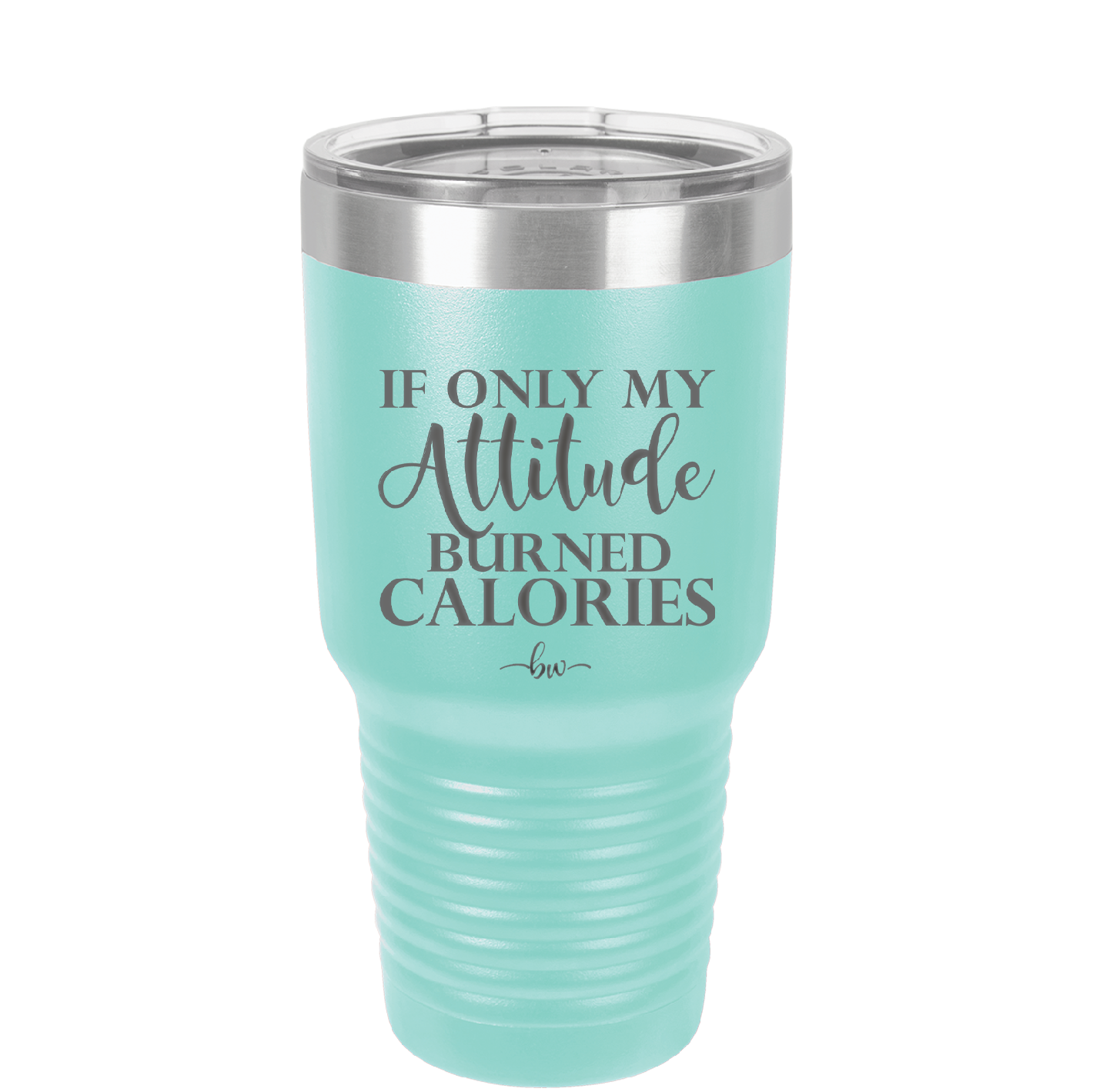 If Only My Attitude Burned Calories - Laser Engraved Stainless Steel Drinkware - 2490 -