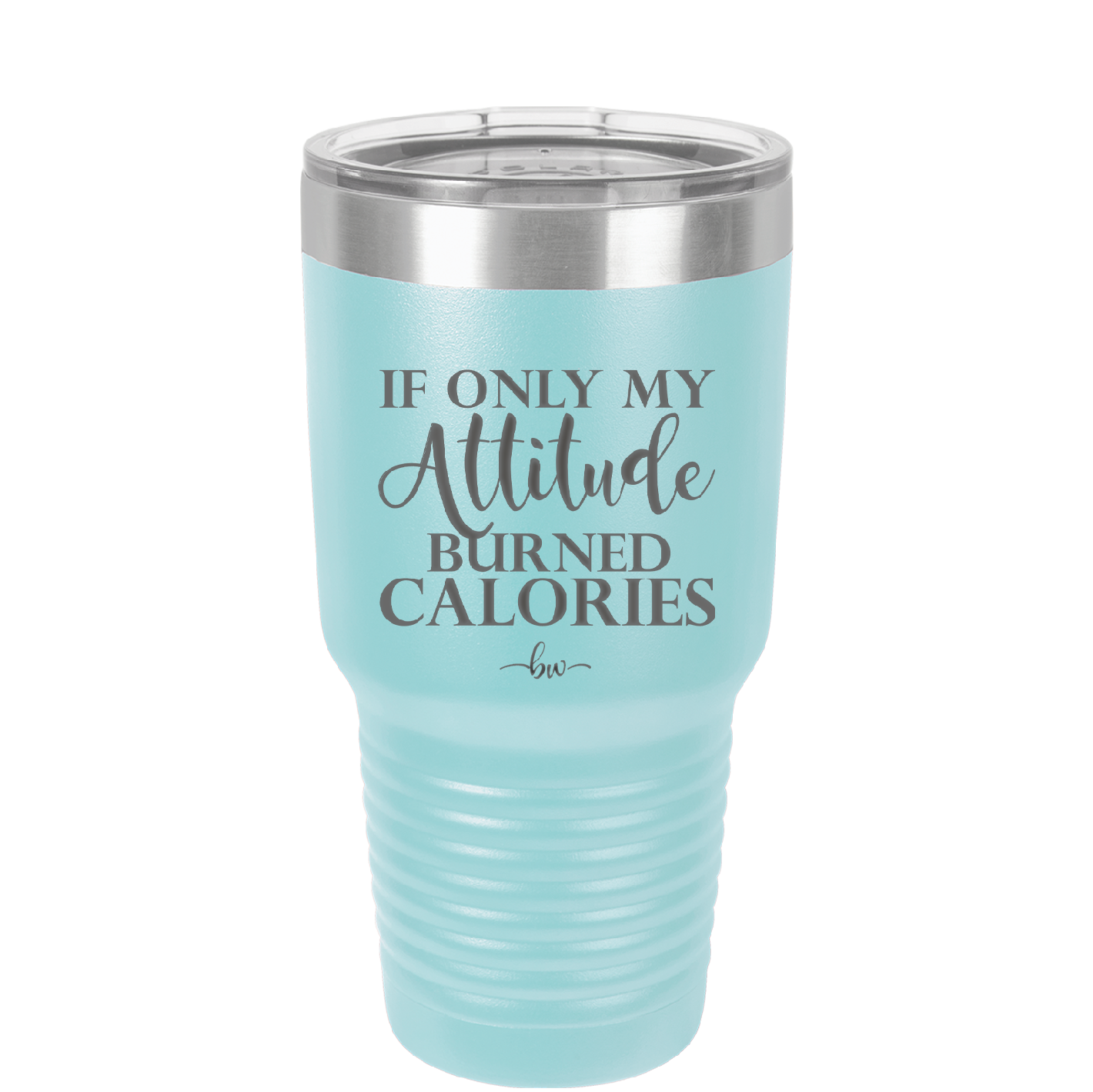 If Only My Attitude Burned Calories - Laser Engraved Stainless Steel Drinkware - 2490 -