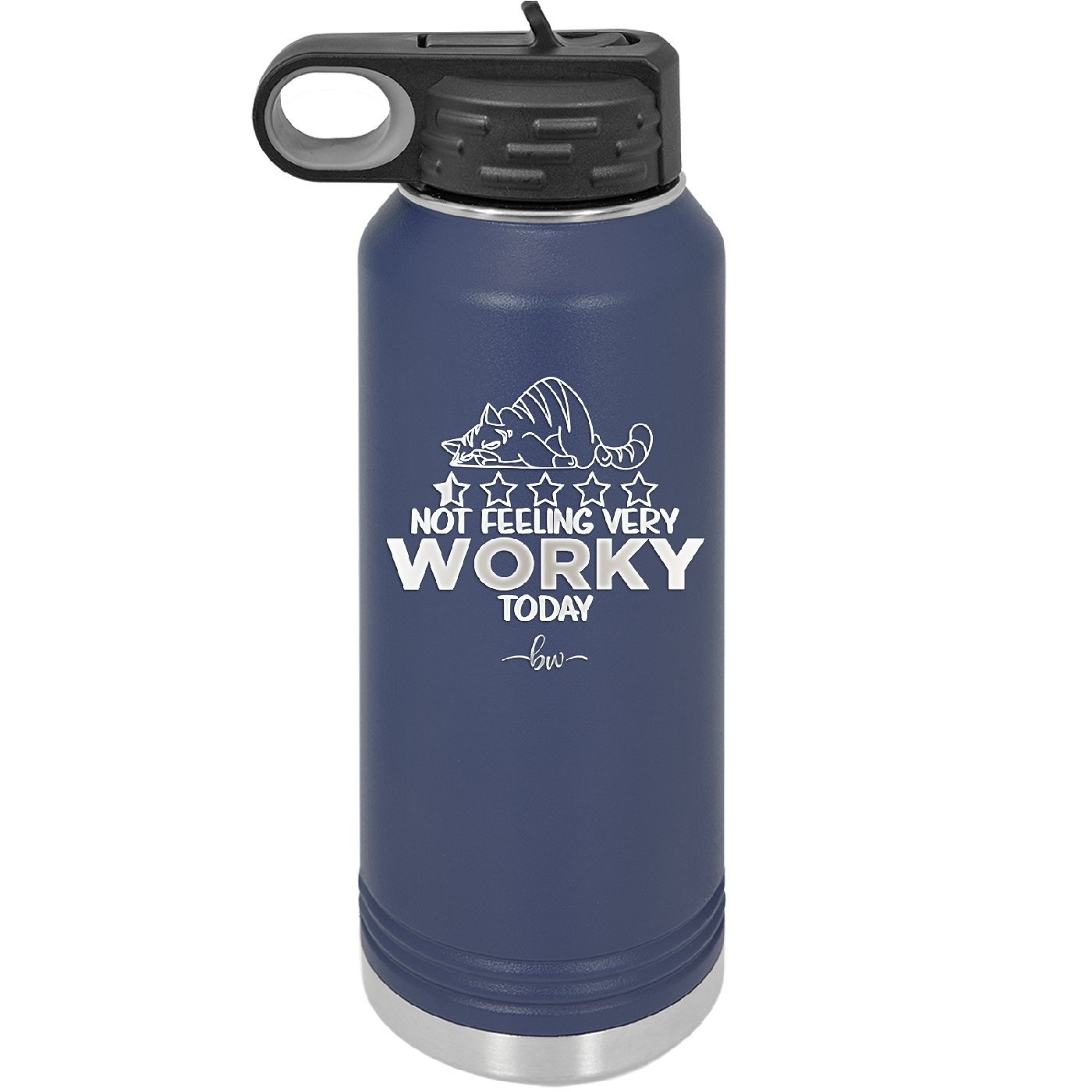 Not Feeling Very Worky Today - Laser Engraved Stainless Steel Drinkware - 2510 -