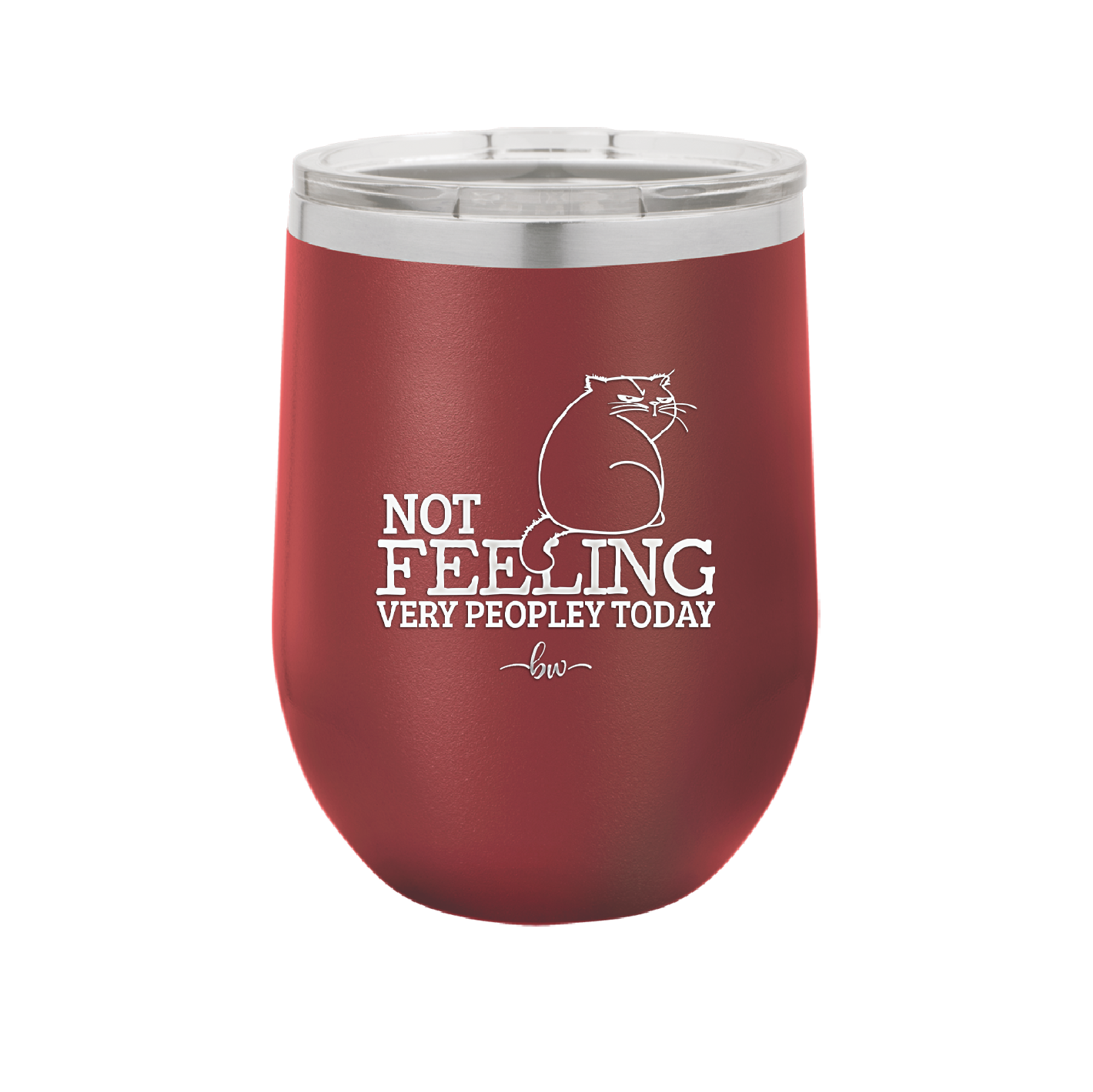 Not Feeling Very Peopley Today - Laser Engraved Stainless Steel Drinkware - 2511 -