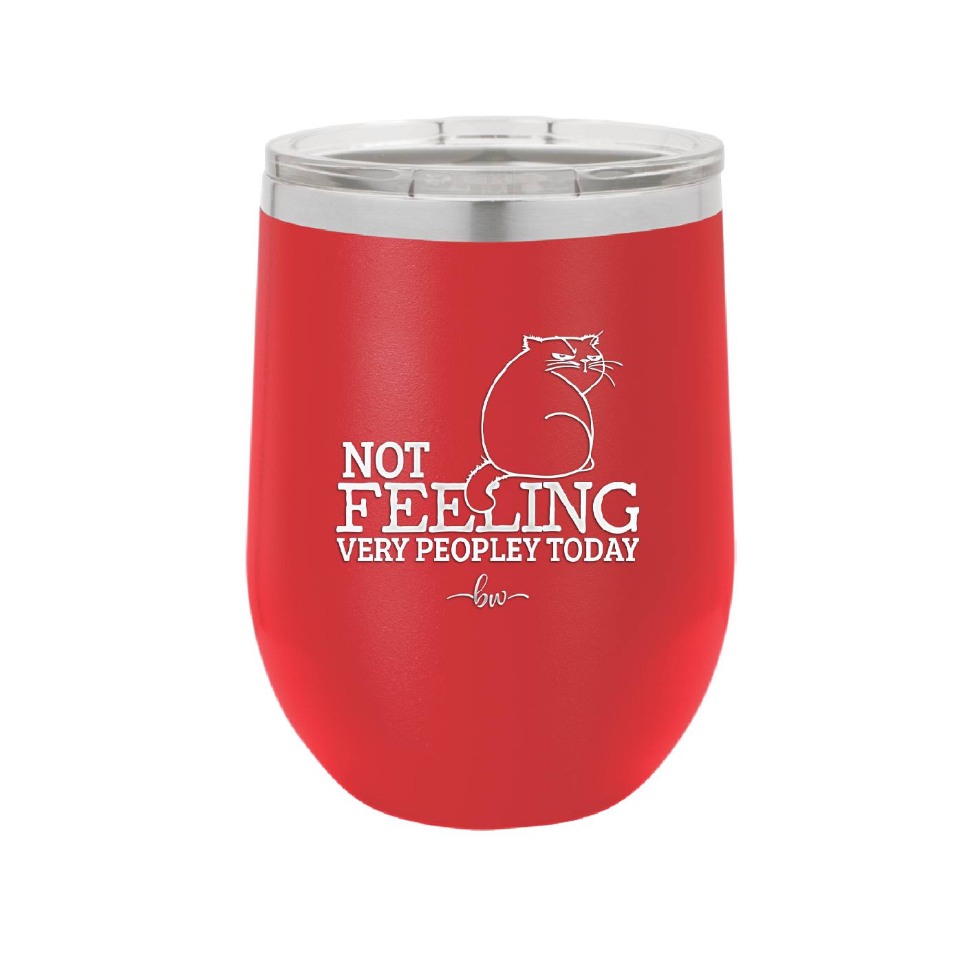 Not Feeling Very Peopley Today - Laser Engraved Stainless Steel Drinkware - 2511 -