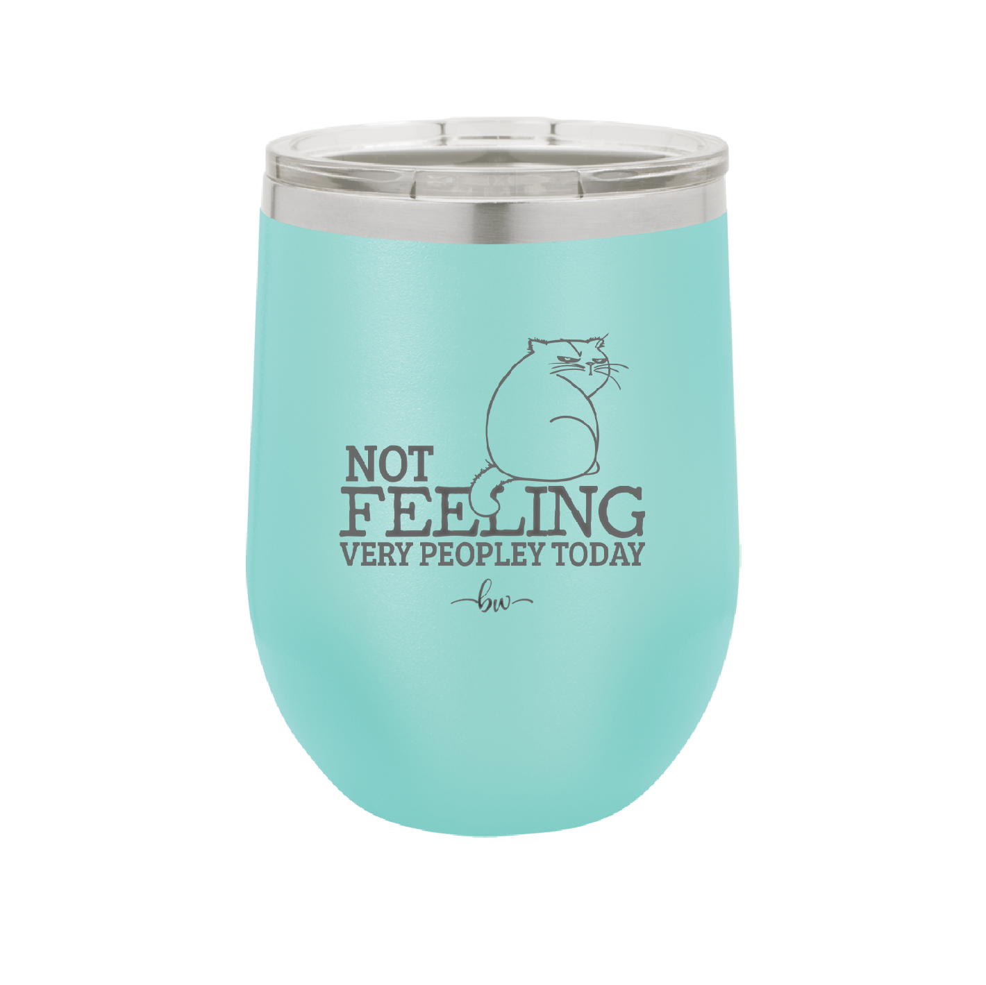 Not Feeling Very Peopley Today - Laser Engraved Stainless Steel Drinkware - 2511 -