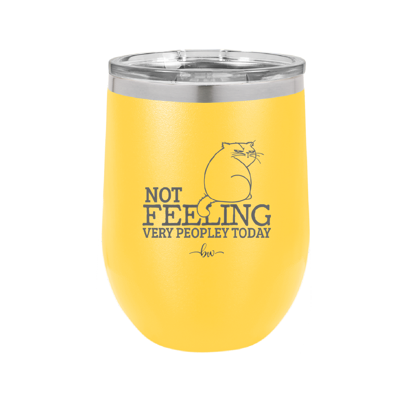 Not Feeling Very Peopley Today - Laser Engraved Stainless Steel Drinkware - 2511 -