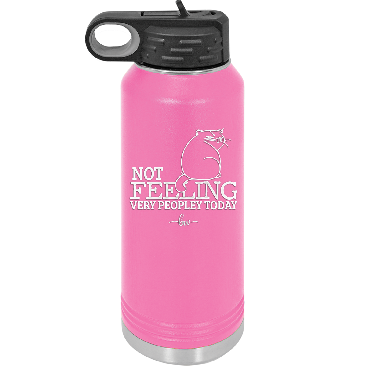 Not Feeling Very Peopley Today - Laser Engraved Stainless Steel Drinkware - 2511 -