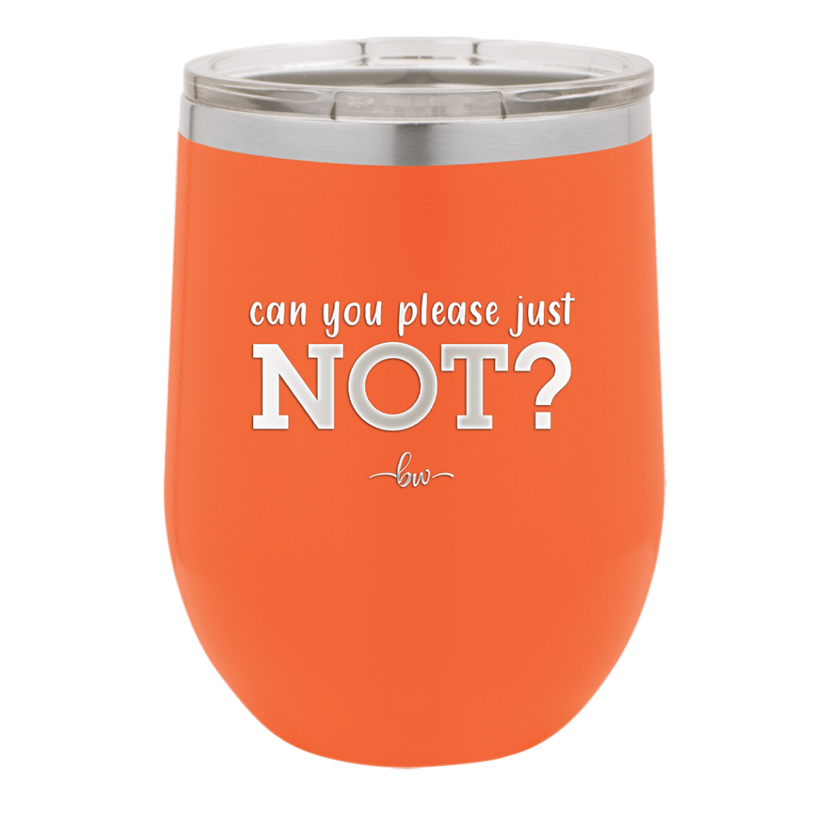 Can You Please Just Not - Laser Engraved Stainless Steel Drinkware - 2516 -