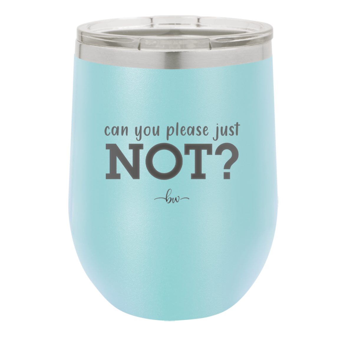 Can You Please Just Not - Laser Engraved Stainless Steel Drinkware - 2516 -