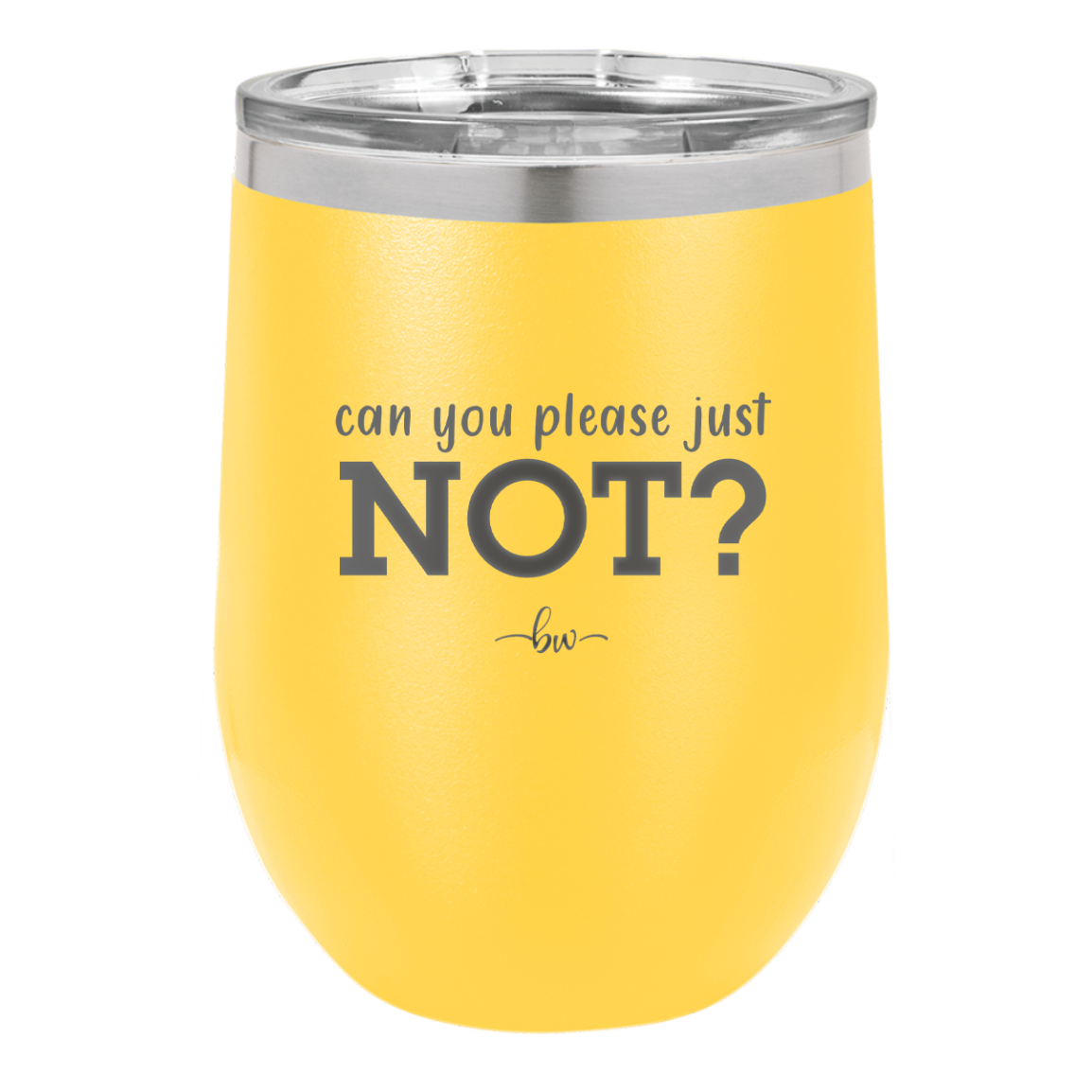 Can You Please Just Not - Laser Engraved Stainless Steel Drinkware - 2516 -