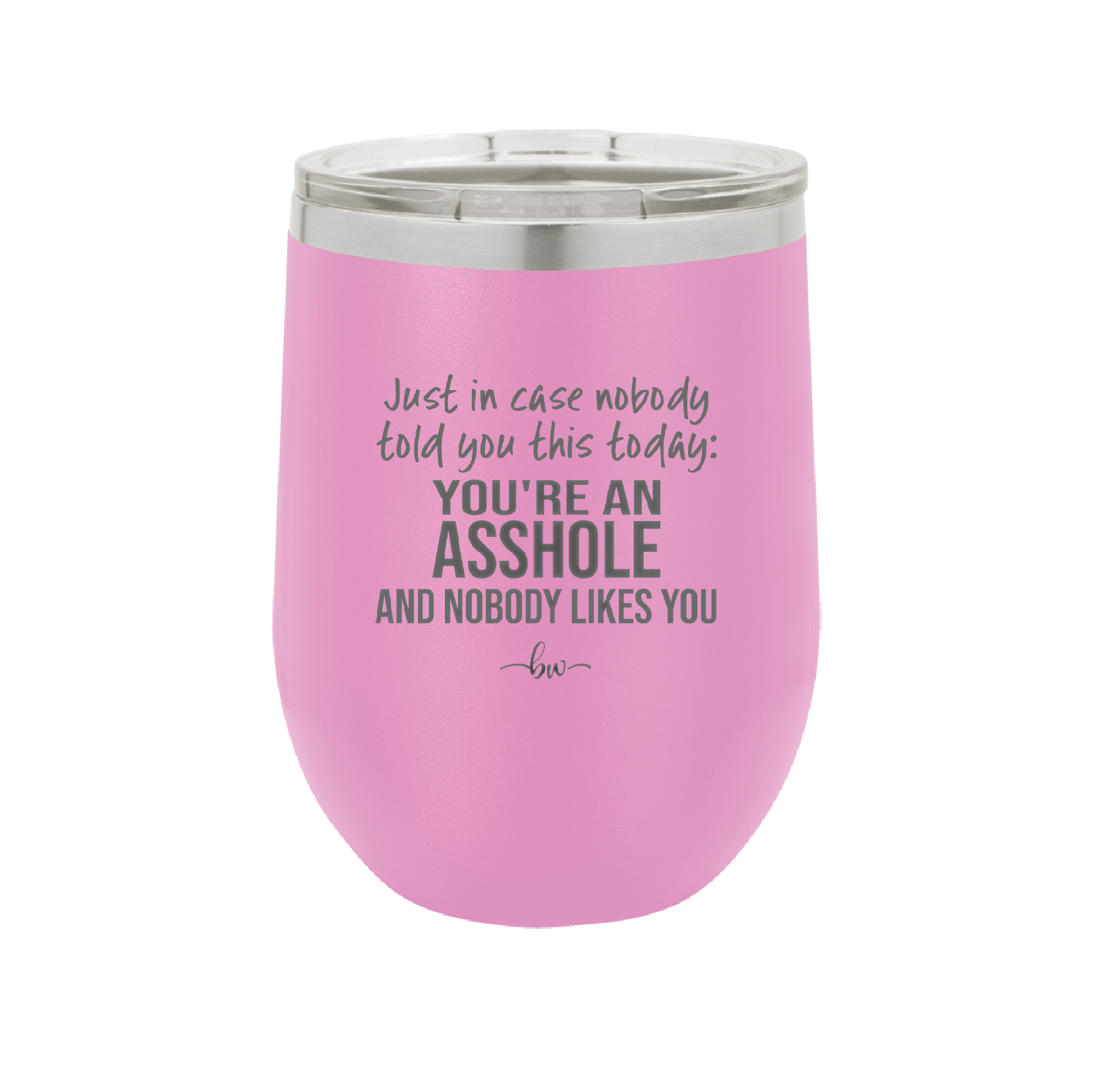 Just in Case Nobody Told You This Today You're an Asshole - Laser Engraved Stainless Steel Drinkware - 2520 -