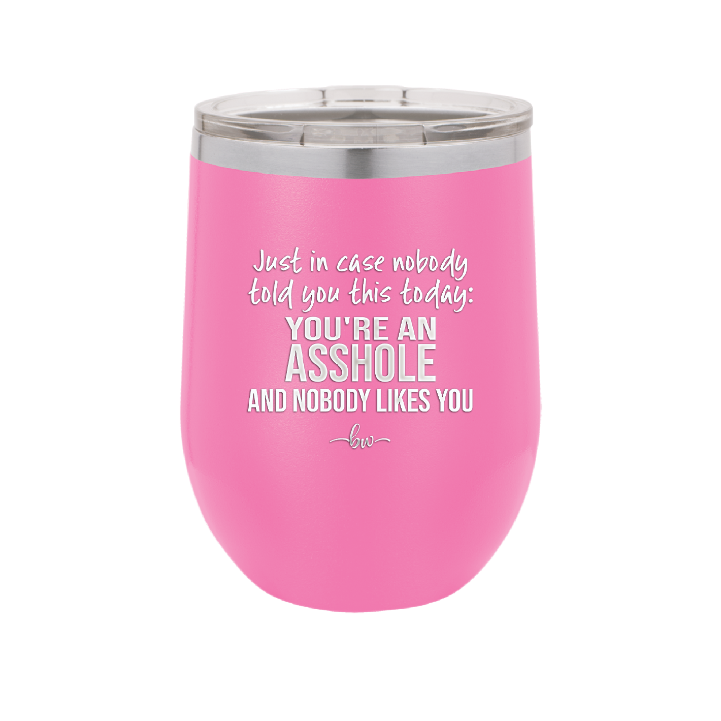 Just in Case Nobody Told You This Today You're an Asshole - Laser Engraved Stainless Steel Drinkware - 2520 -