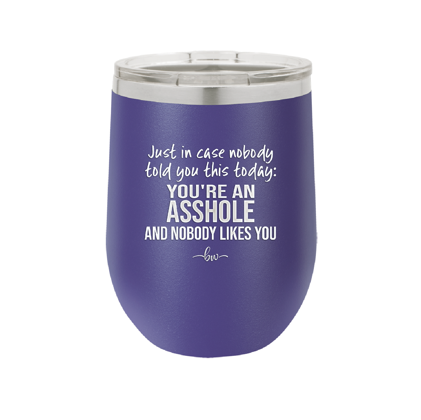 Just in Case Nobody Told You This Today You're an Asshole - Laser Engraved Stainless Steel Drinkware - 2520 -